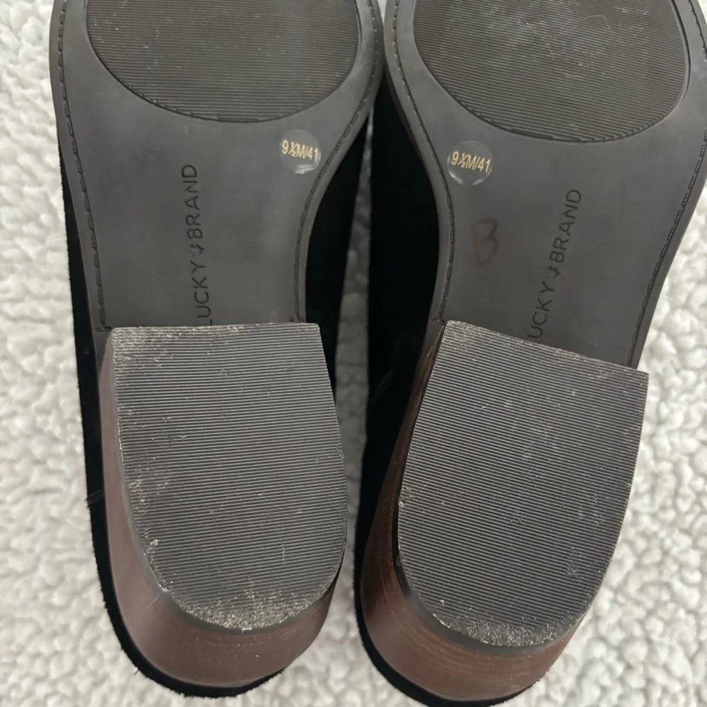 LUCKY BRAND Black Suede Ankle Boots. Size 9 1/2 Worn Once. No Box Excellent Cond - Picture 10 of 13